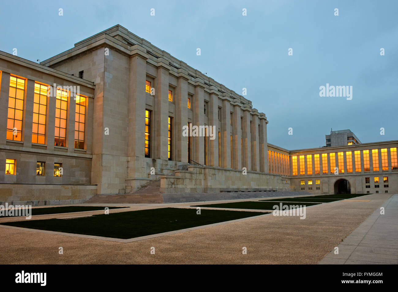Palais des Nations, UNO, Main building, building A, Geneva, Switzerland Stock Photo
