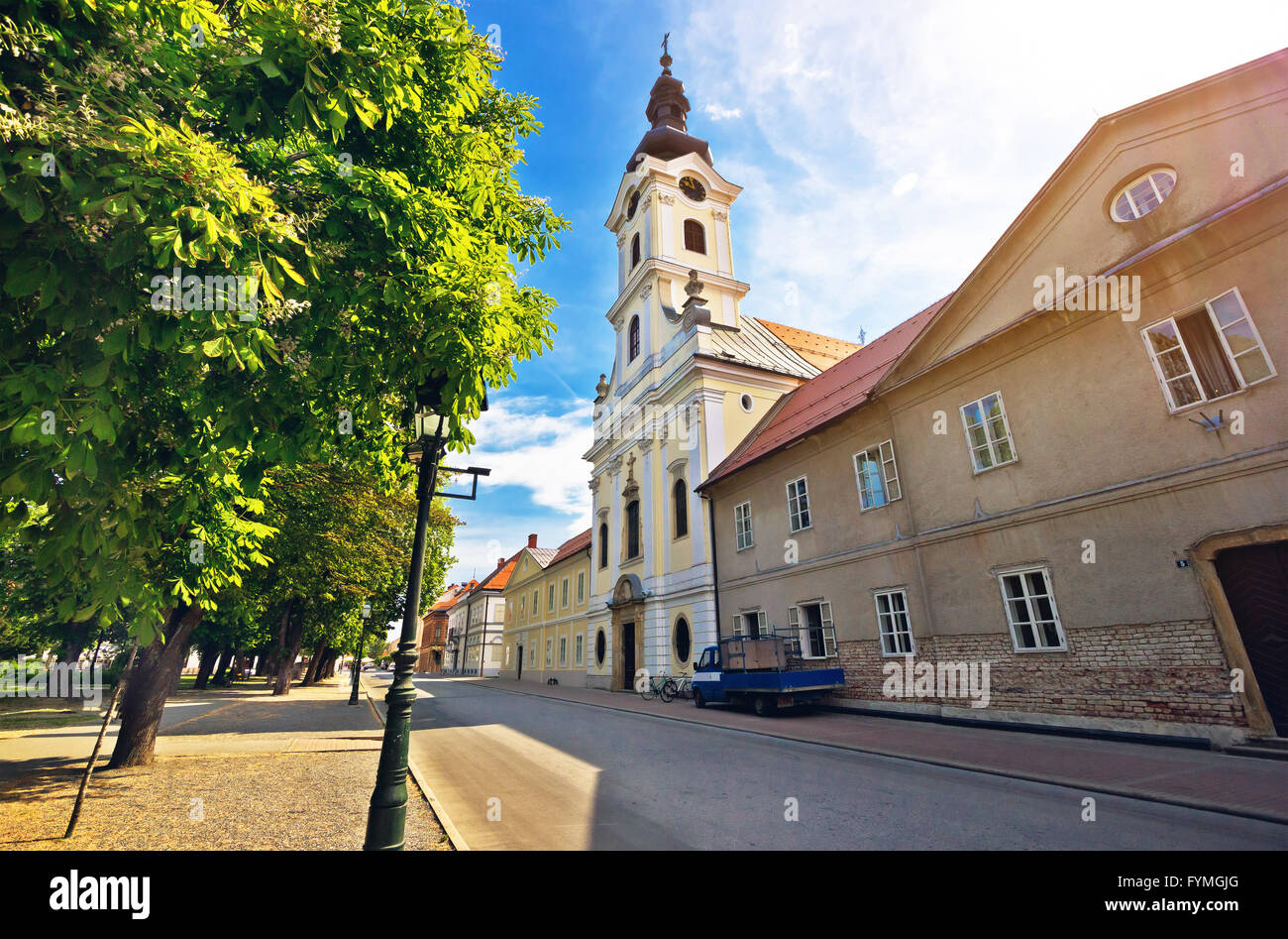 Town of Bjelovar square view Stock Photo