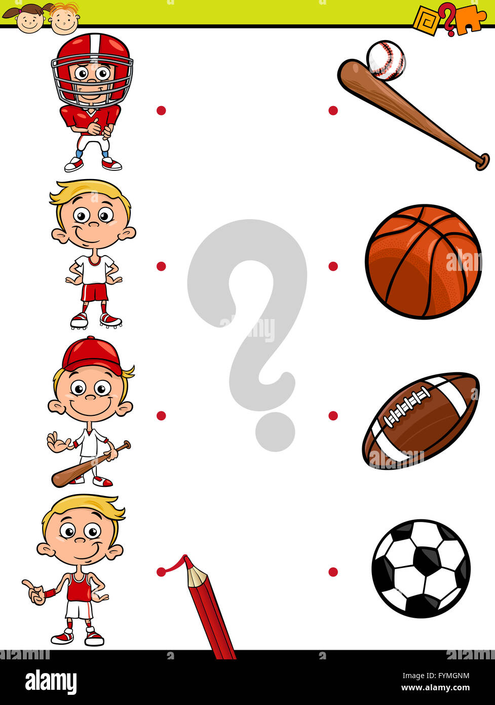 match elements education game Stock Photo Alamy