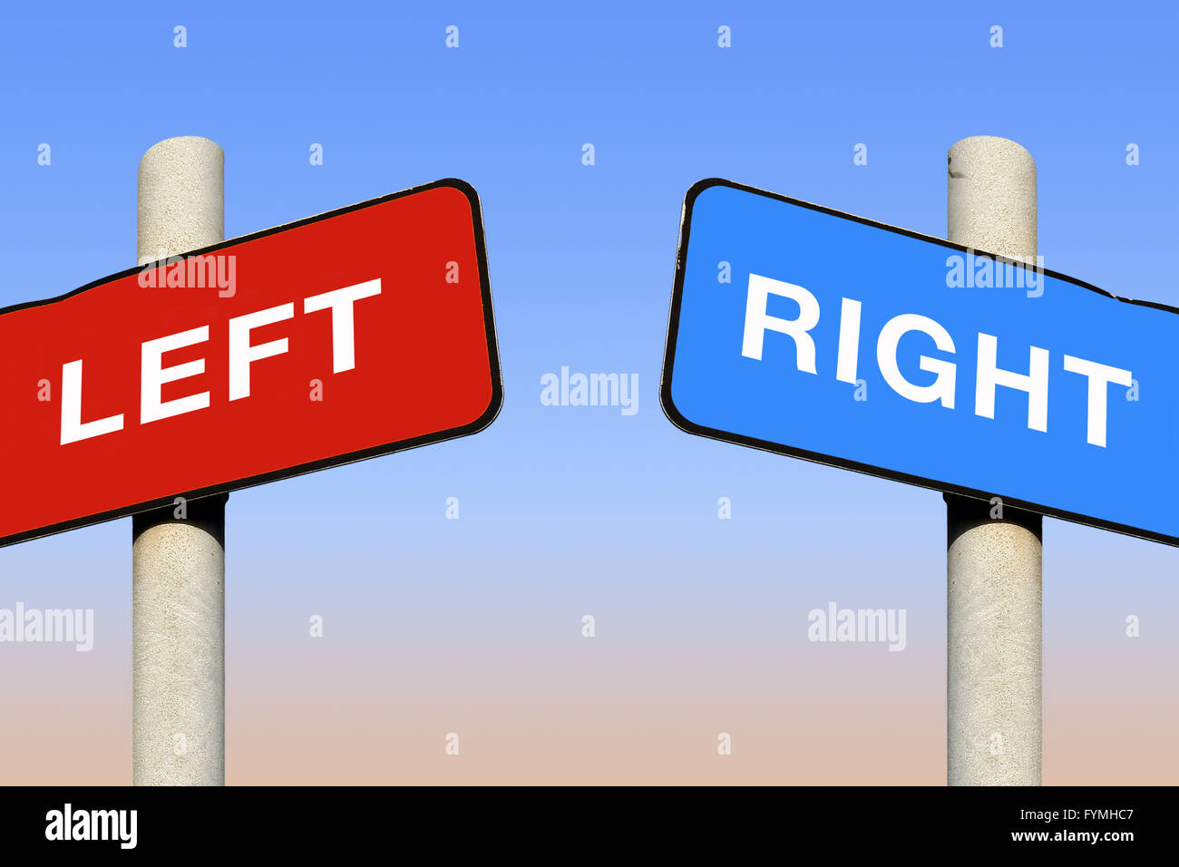 Left and right signs Stock Photo - Alamy