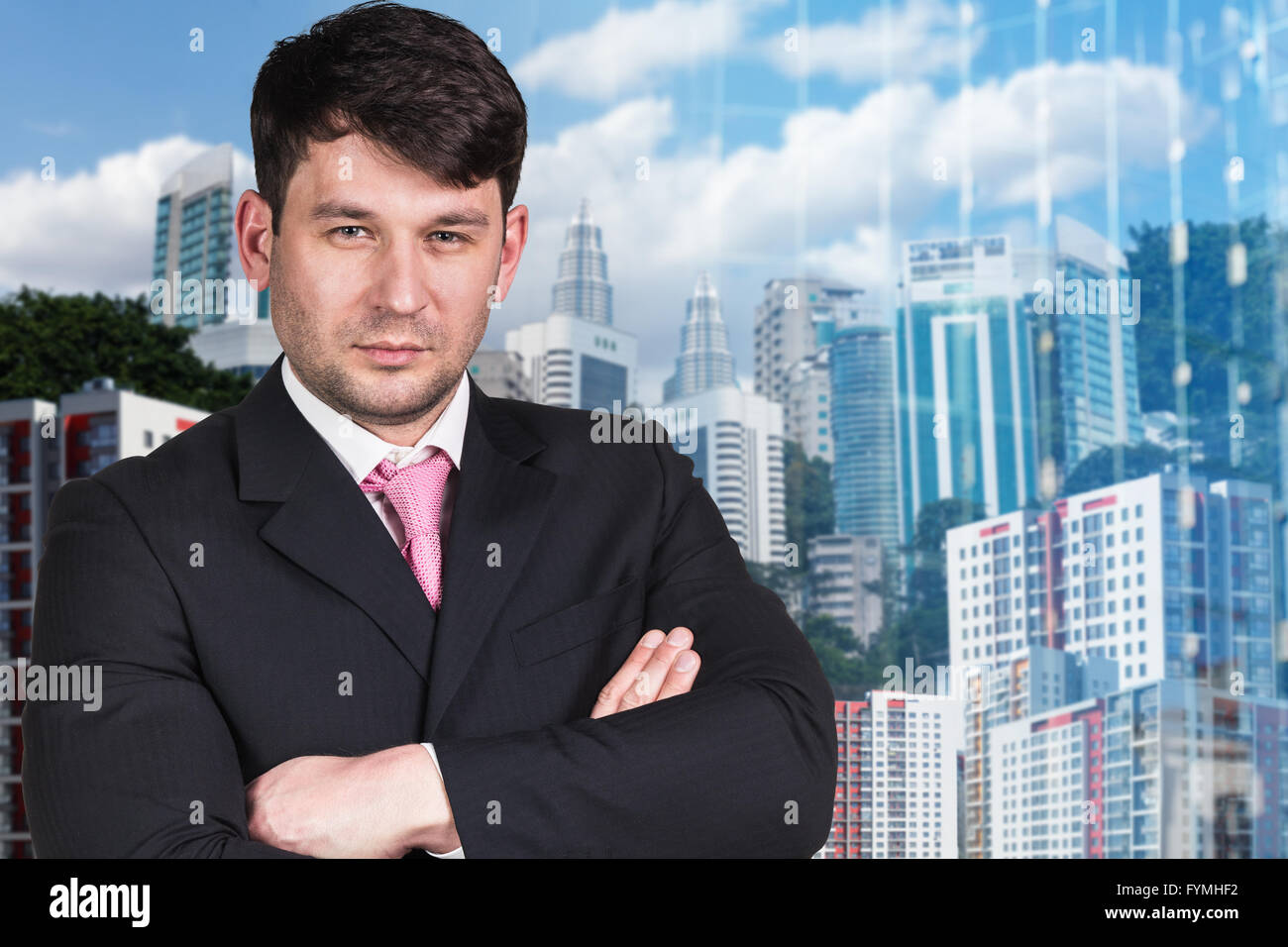 Portrait of handsome young businessman Stock Photo - Alamy
