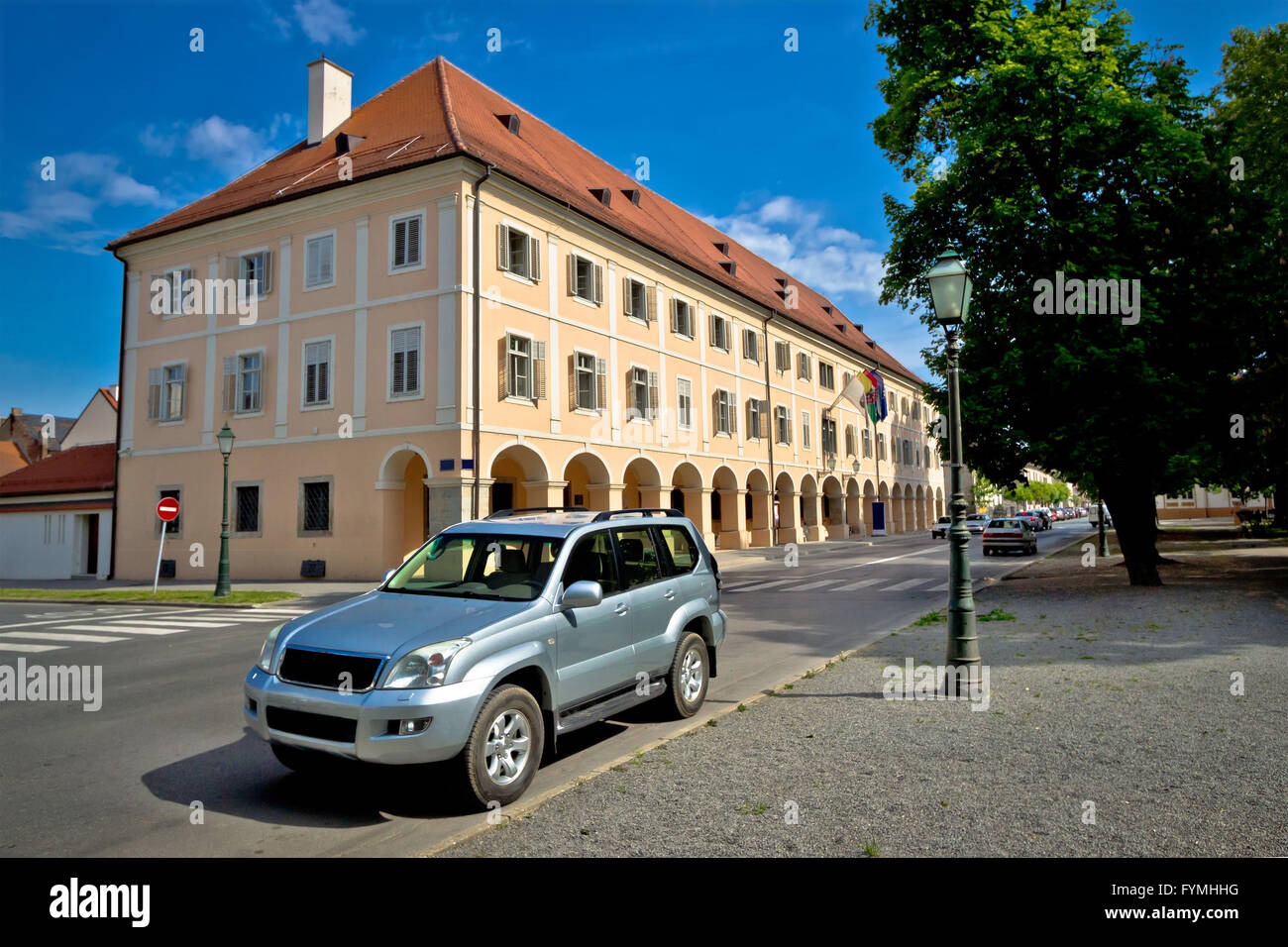 Town of Bjelovar square architecture Stock Photo
