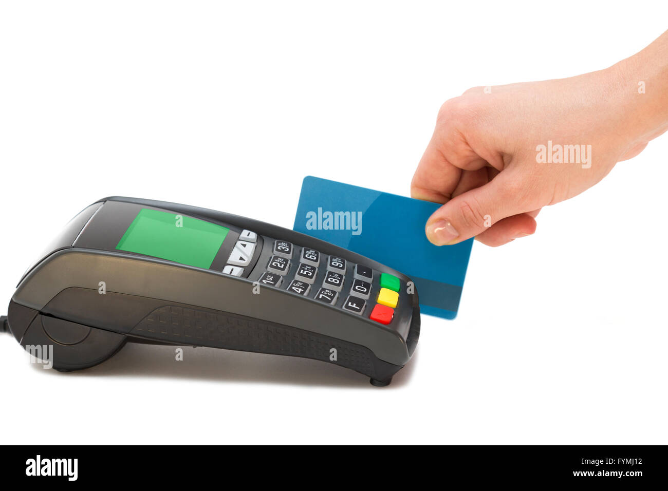 Paying with credit card Stock Photo