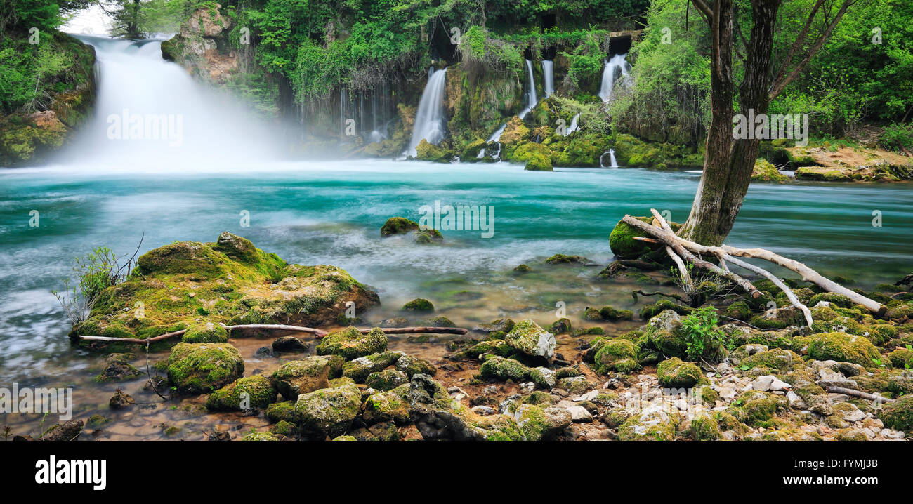 Waterfall in National Park Krka, Croatia Stock Photo