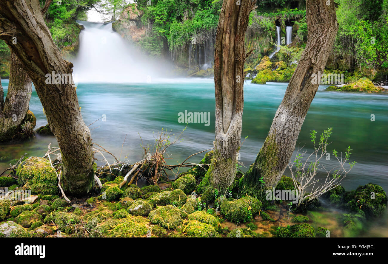 Waterfall in National Park Krka, Croatia Stock Photo