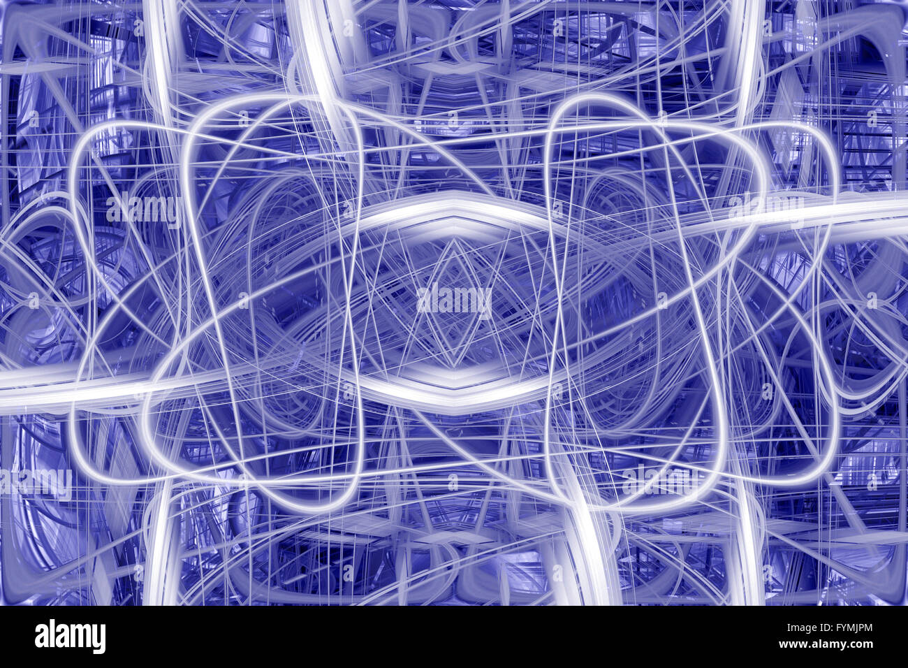 Light trails on a blue background Stock Photo - Alamy