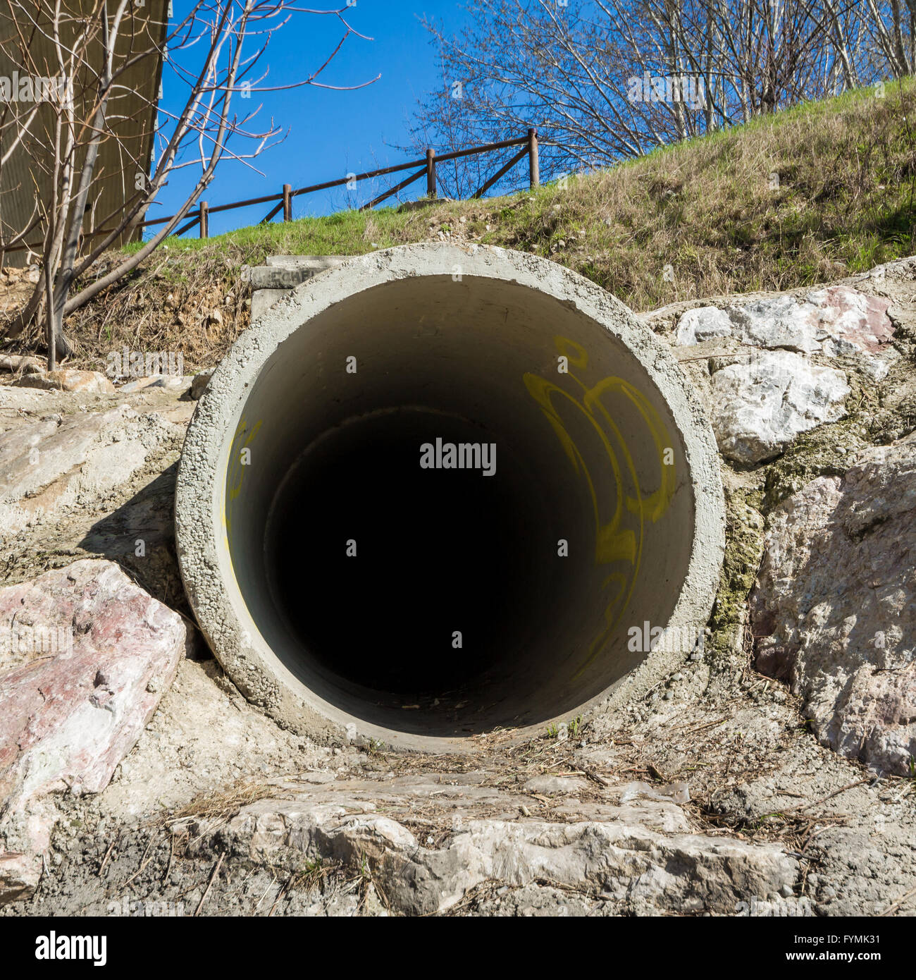 Waste water tube Stock Photo