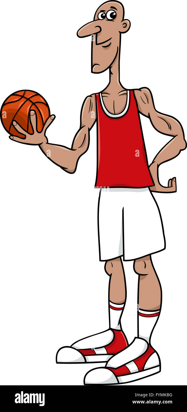 basketball player cartoon illustration Stock Photo Alamy
