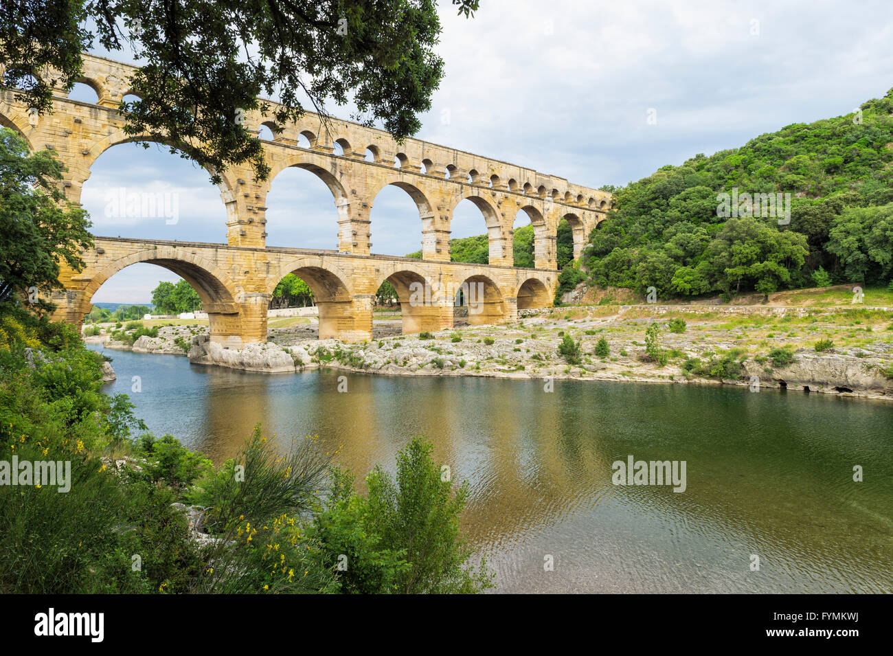 Pont du Gard, Languedoc Roussillon region, France, Unesco World Heritage Site Stock Photo