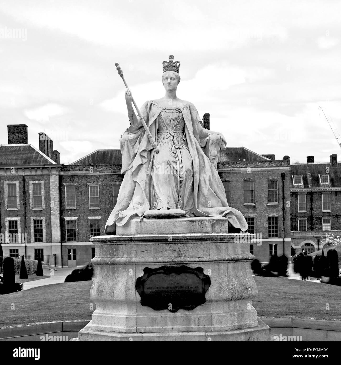 historic   marble and statue in old city of london england Stock Photo