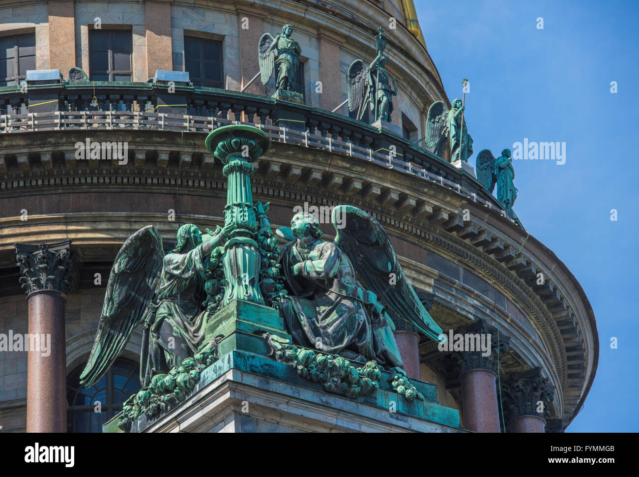 Angels of Saint Isaac’s Cathedral, St.Petersburg, Russia Stock Photo