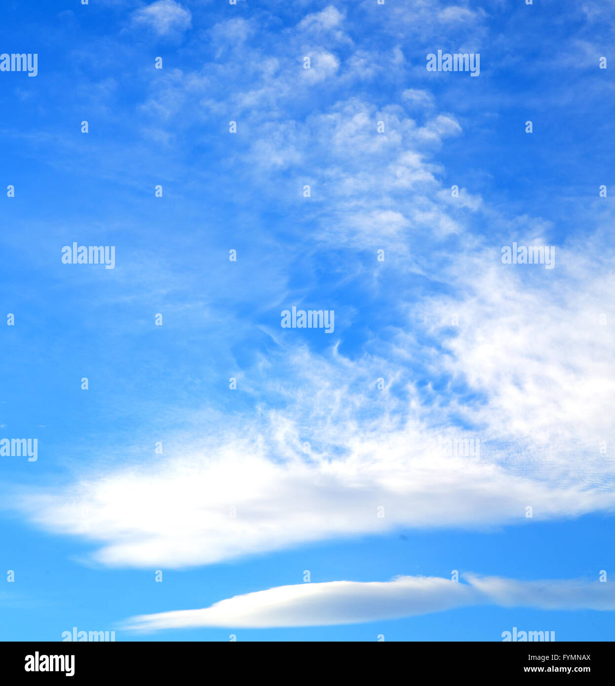 in the blue sky white soft clouds and abstract background Stock Photo ...