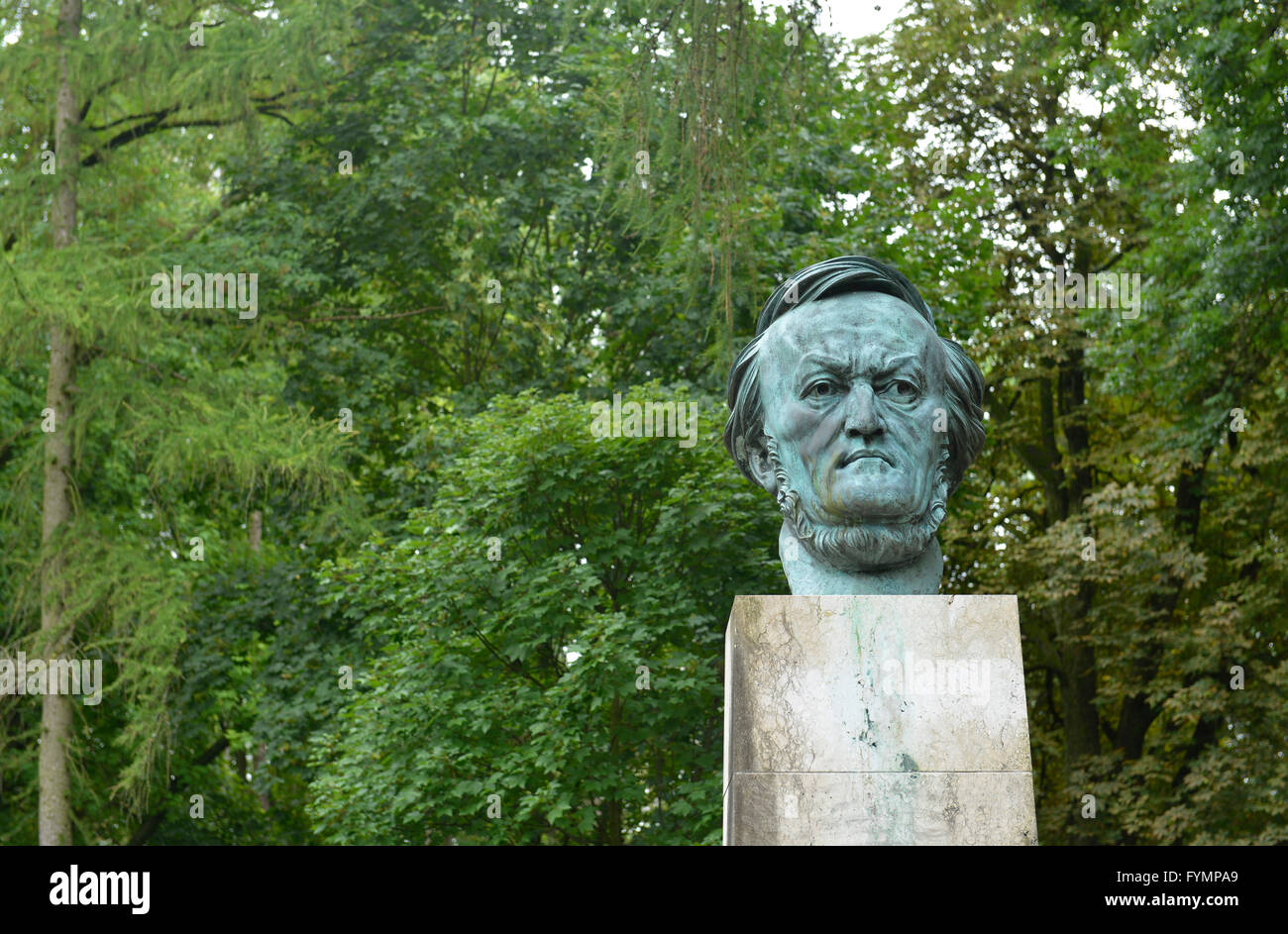 Bueste Richard Wagner, Festspielhuegel, Bayreuth, Bayern, Deutschland Stock Photo