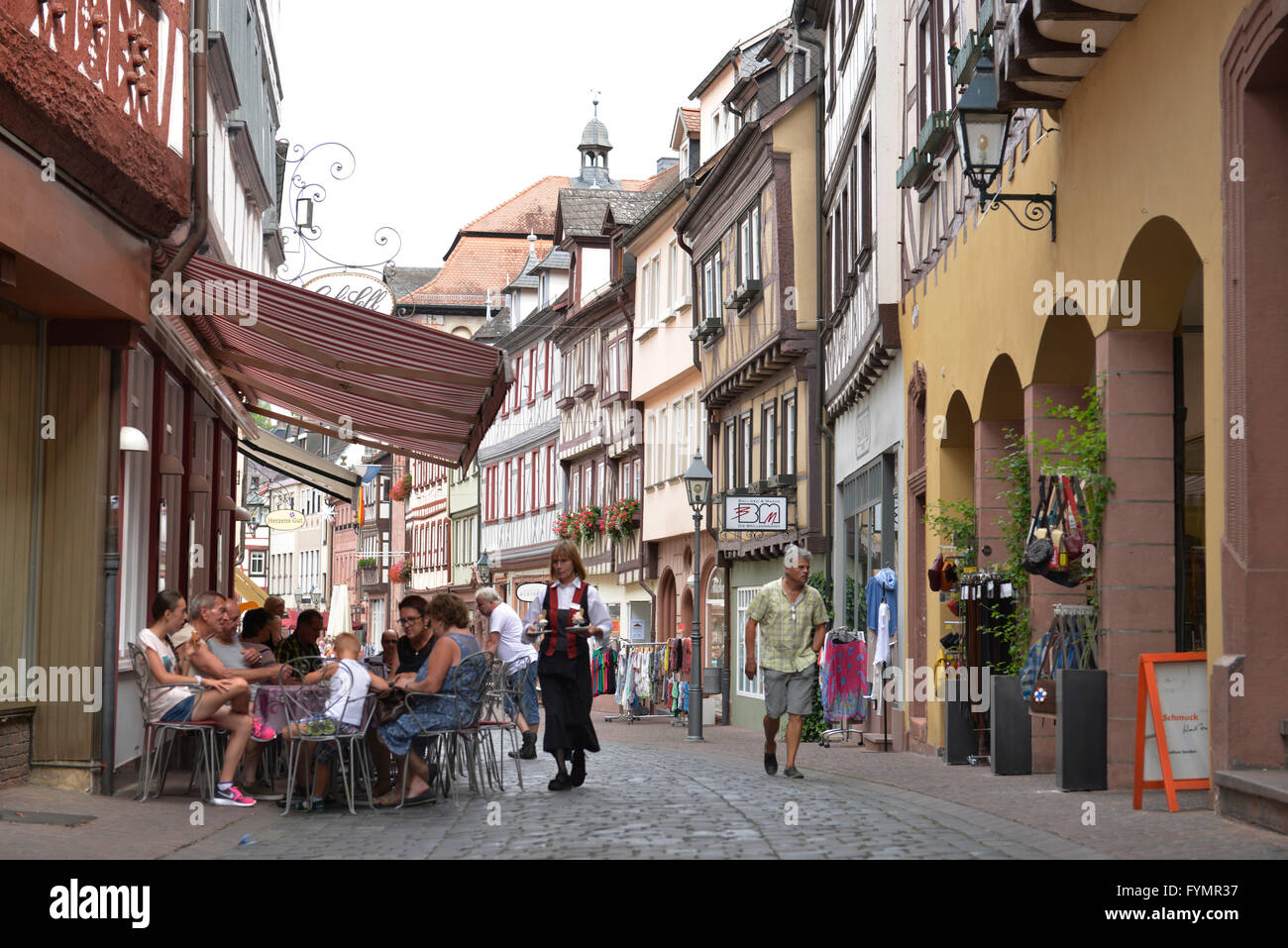 Altstadt, Hauptstrasse, Miltenberg, Bayern, Deutschland Stock Photo