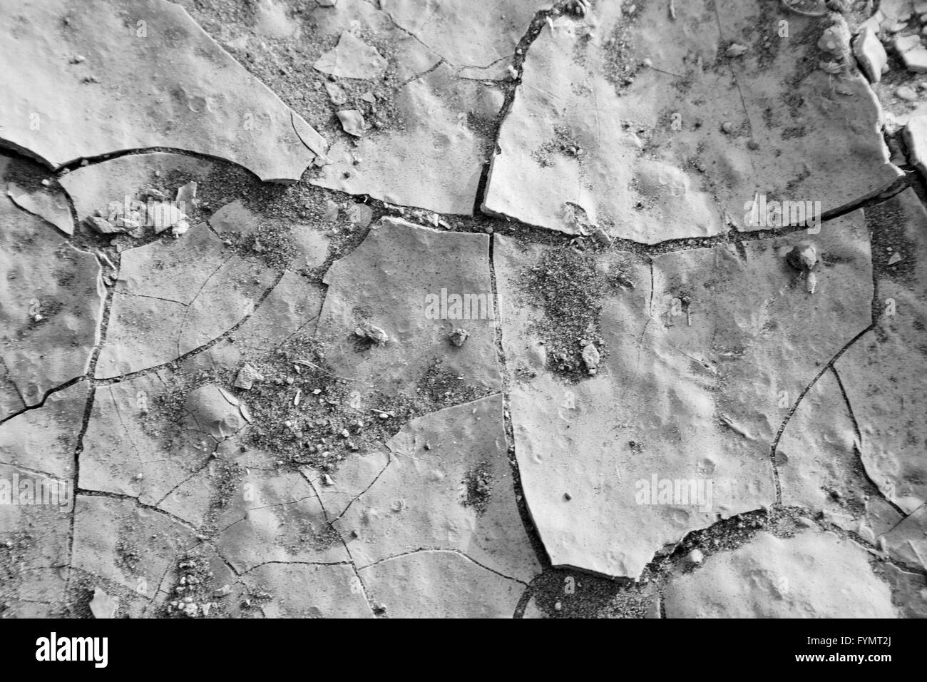 cracked sand in morocco africa desert abstract macro Stock Photo