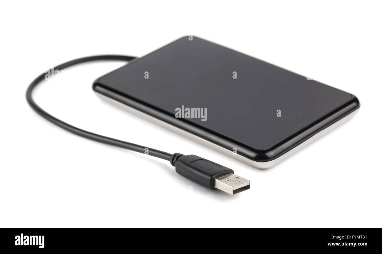 Black external hard disk Stock Photo Alamy