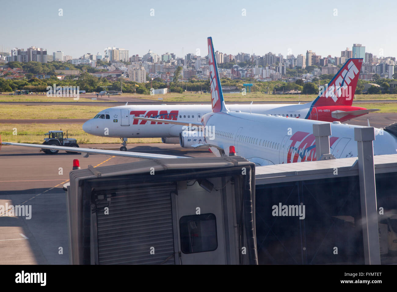 TAM Airplanes Porto Alegre Brazil Stock Photo