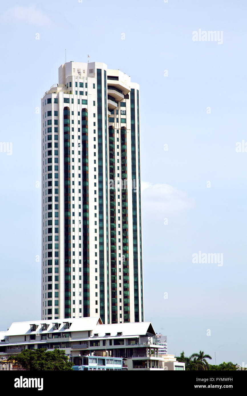 bangkok terrace in office district palaces skyscraper reflex Stock ...