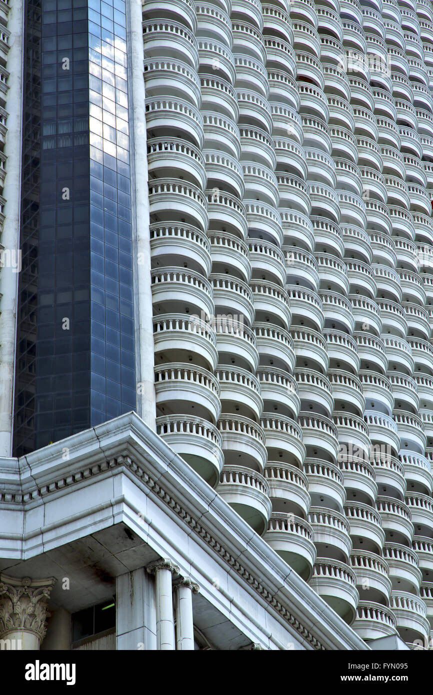 bangkok terrace in office district building line skyscraper Stock Photo ...