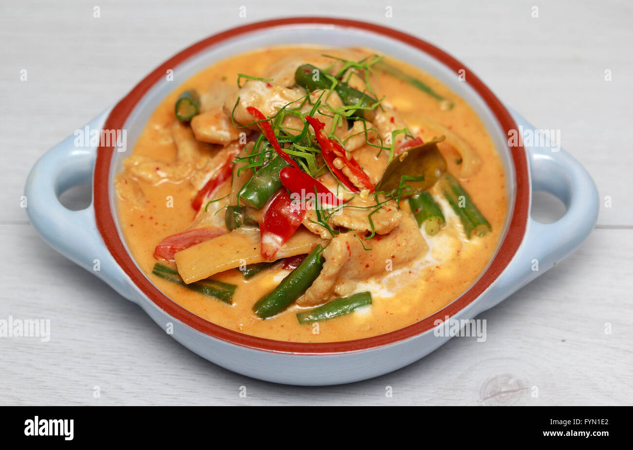 Chicken Panang curry, Thai food Stock Photo