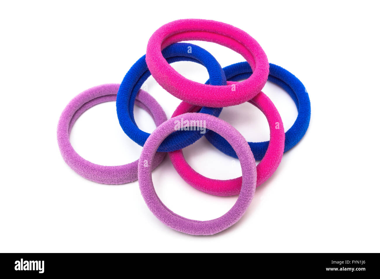 rubber bands for hair Stock Photo