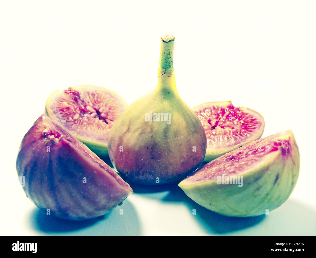 Chopped Fig fruit Stock Photo