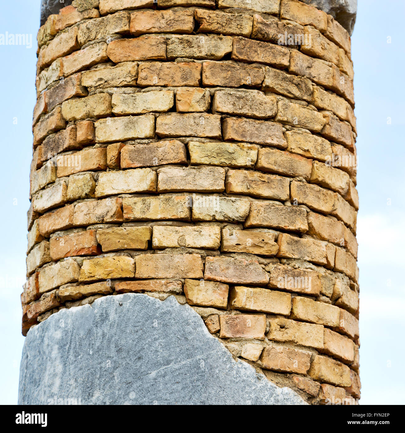 old column in the africa sky history and nature Stock Photo - Alamy