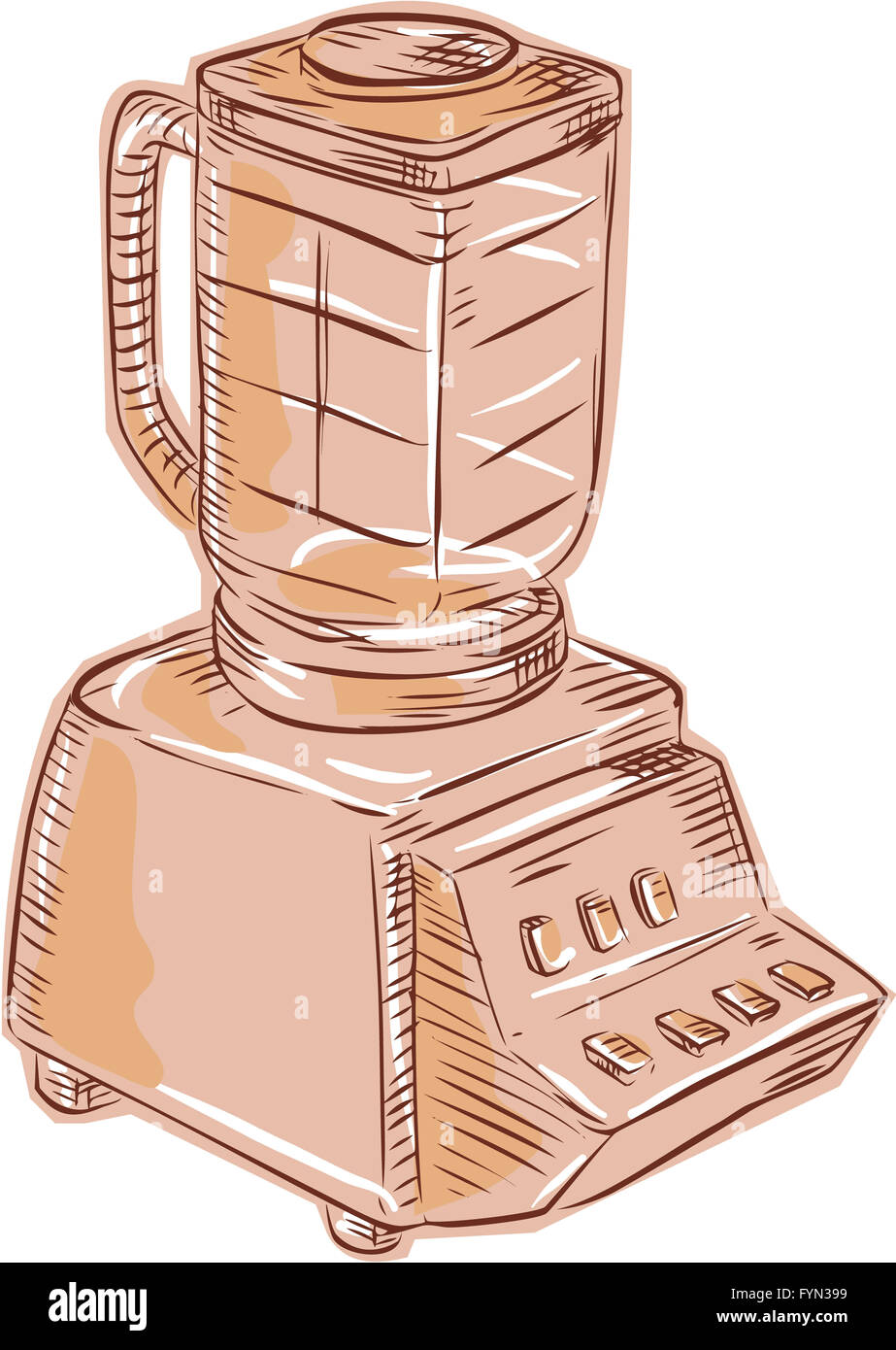 Blender Vintage Etching Stock Photo Alamy