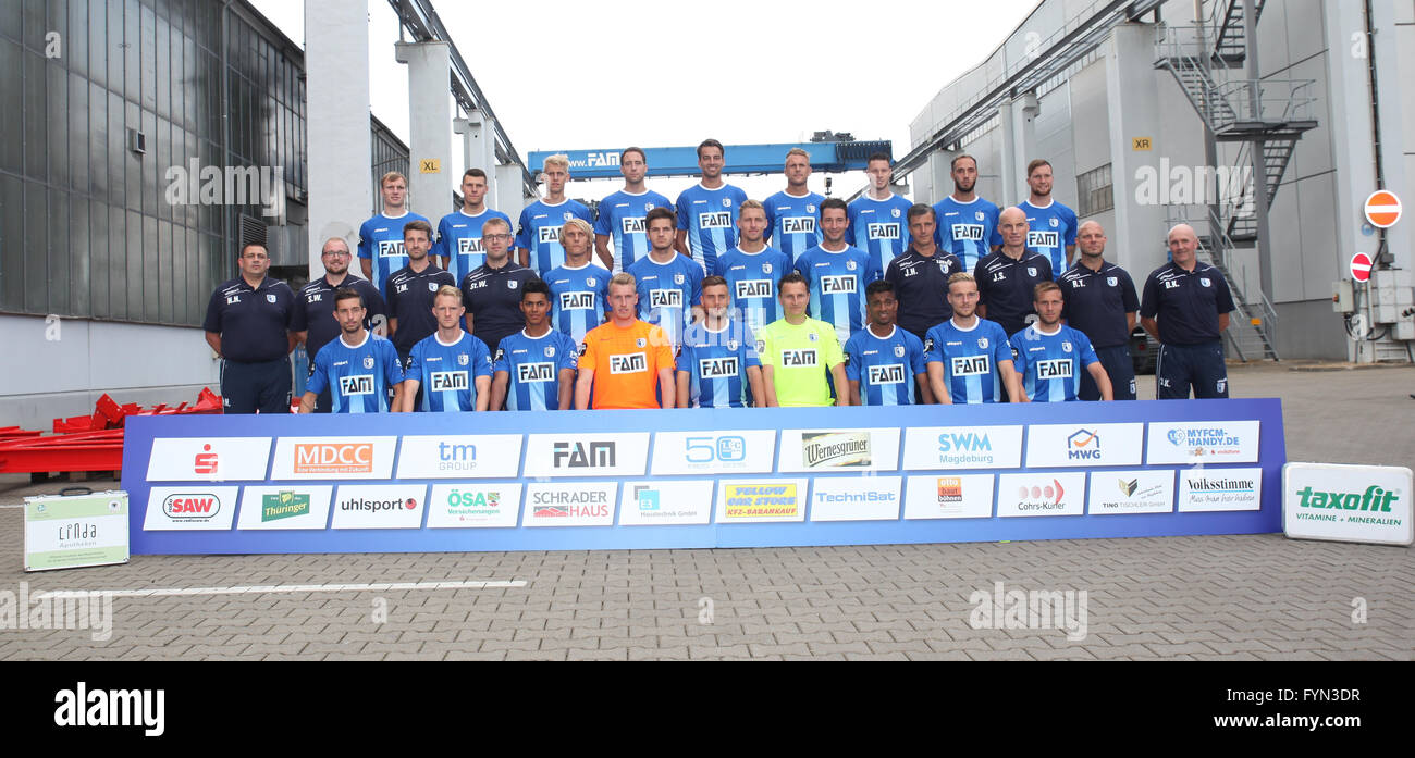 1. FC Magdeburg Saison 2015/2016 Stock Photo