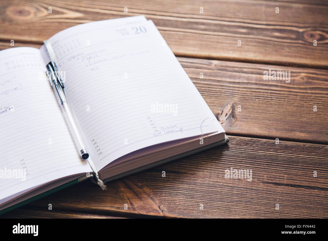 Diary on the desk Stock Photo Alamy