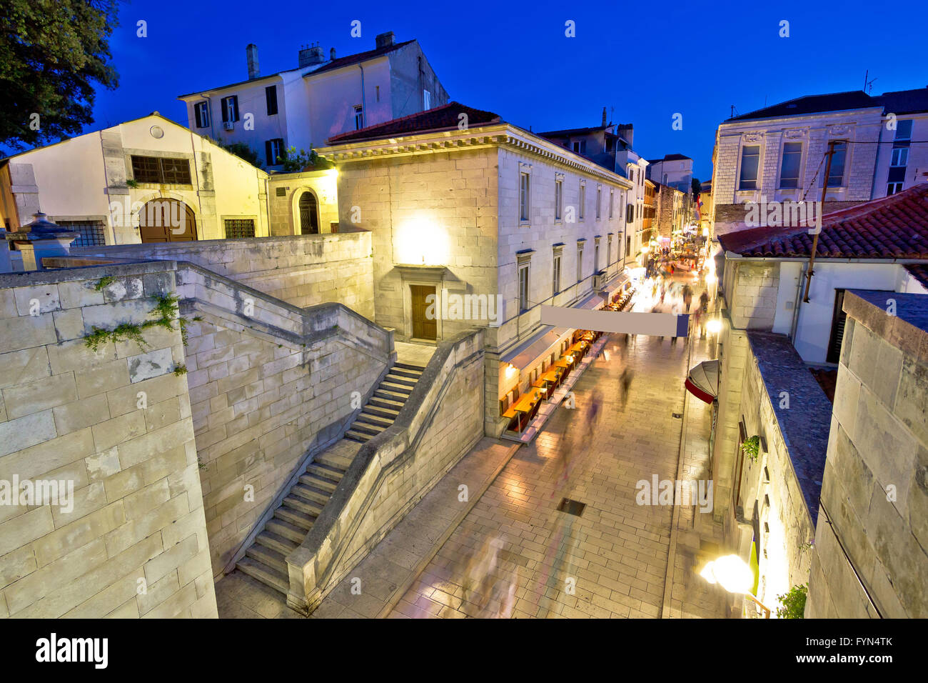 Historic stone street of Zadar Stock Photo