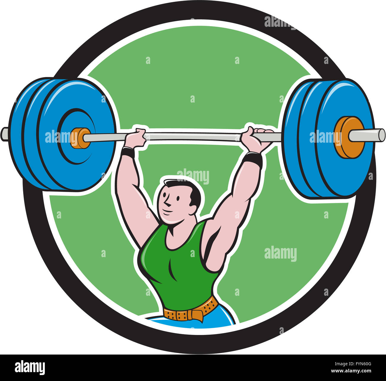 Barbell cartoon hi-res stock photography and images - Alamy