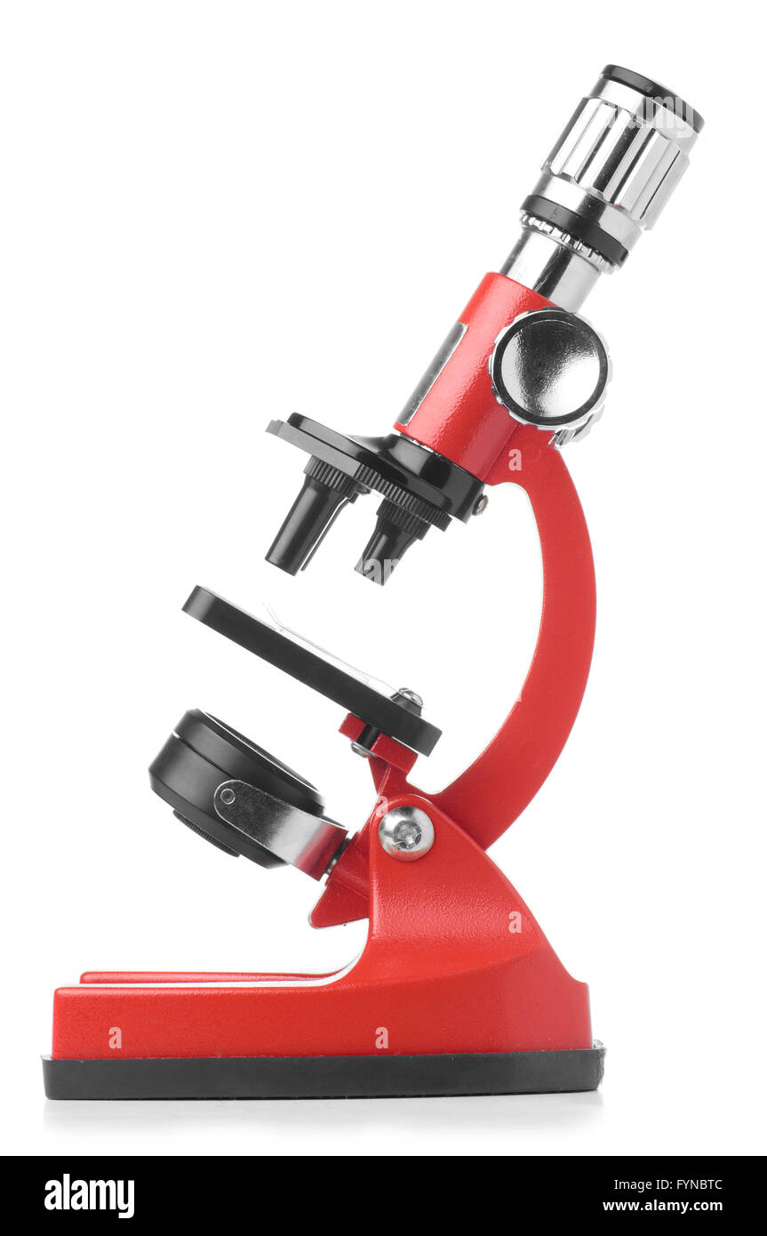 red microscope Stock Photo