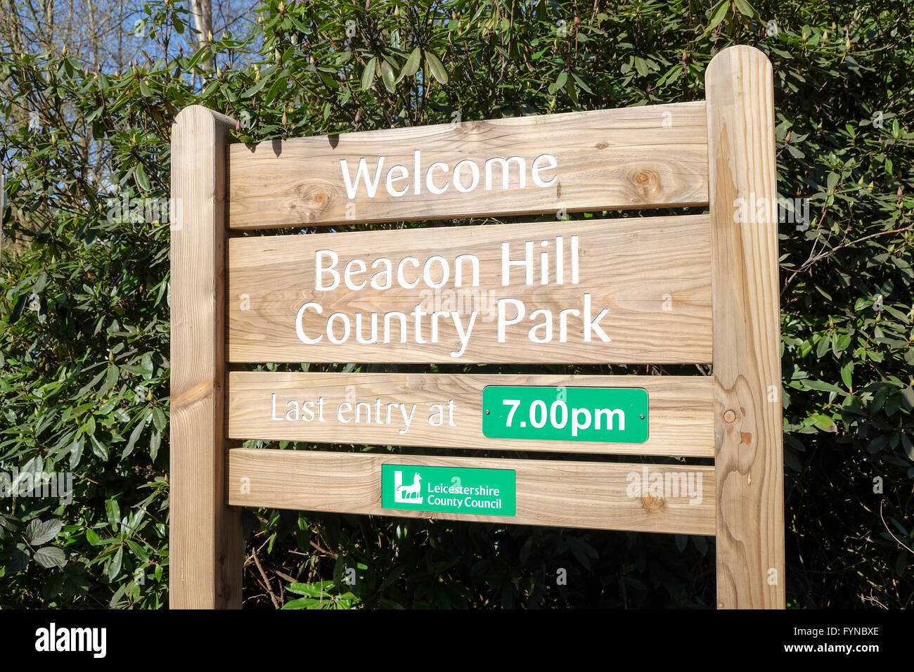 beacon hill country park sign Stock Photo Alamy