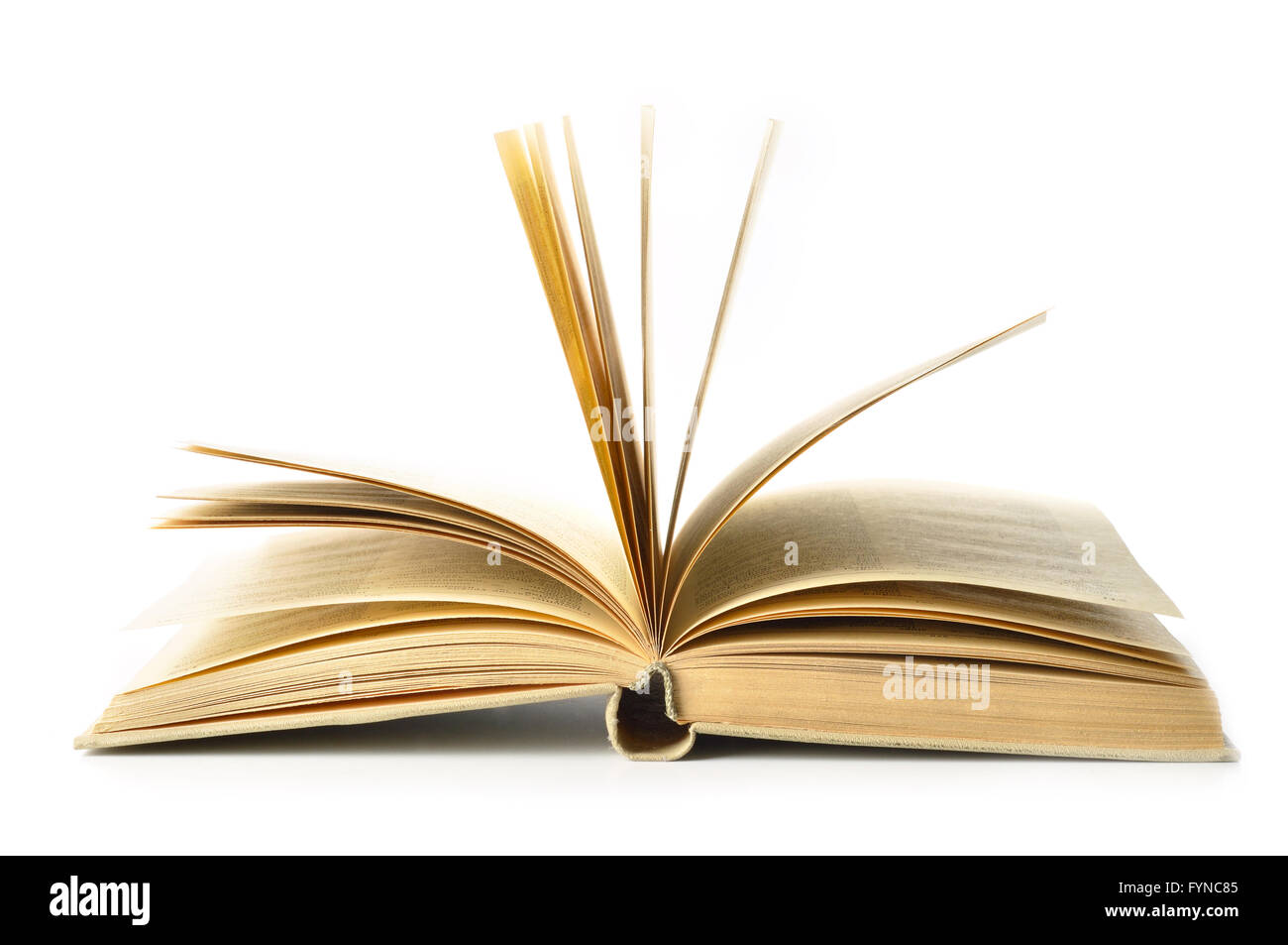 open book isolated on white Stock Photo - Alamy