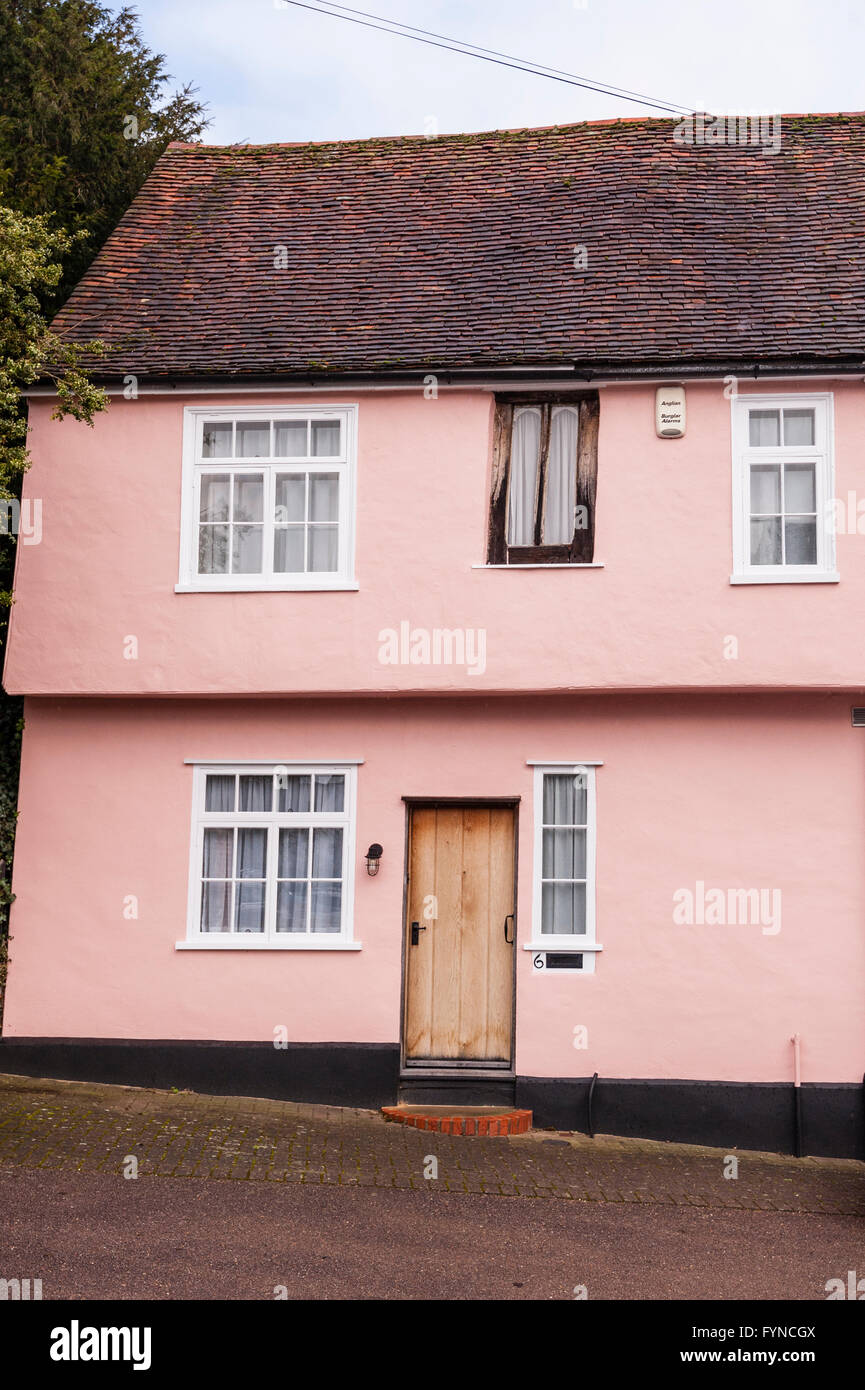 A pretty house in the picturesque village of Lavenham , Suffolk , England , Britain , Uk Stock Photo