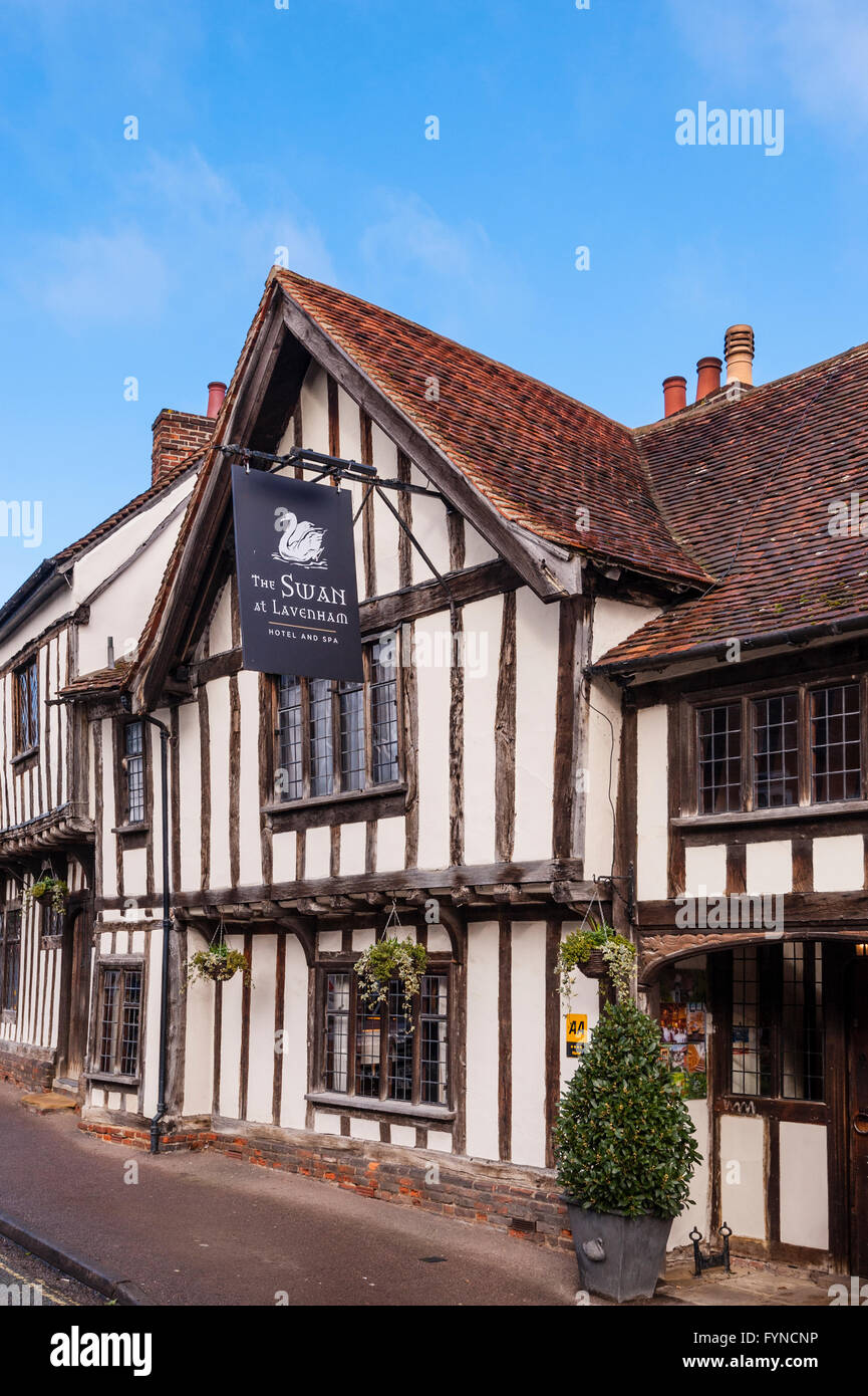 The famous Swan Hotel in the picturesque village of Lavenham , Suffolk