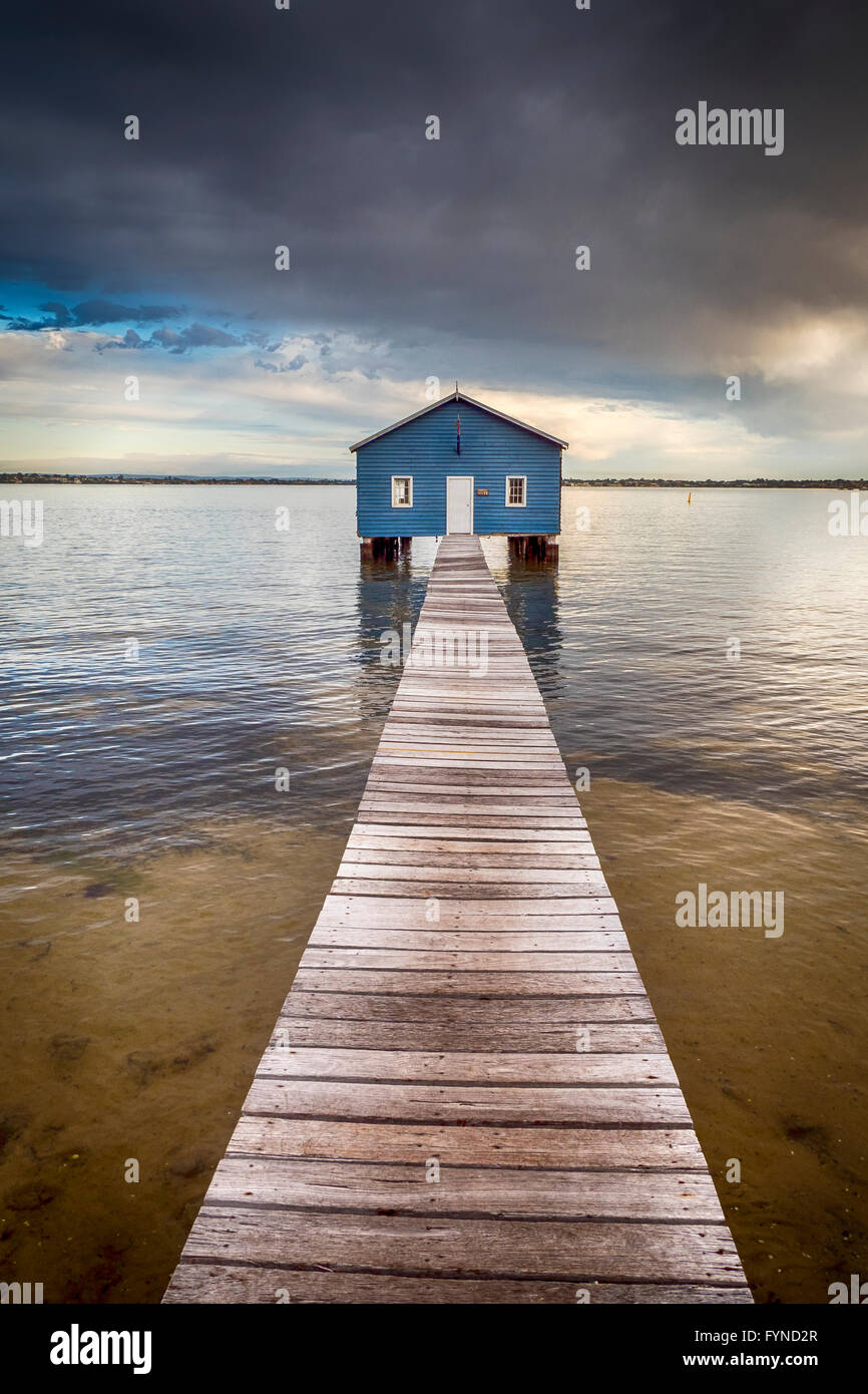 The Blue Boat House, Crawley Edge Boat Shed, Mpount Bay Road, City of Perth, Western Australia Stock Photo