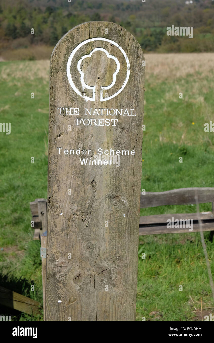 the national forest tender scheme winner sign Stock Photo
