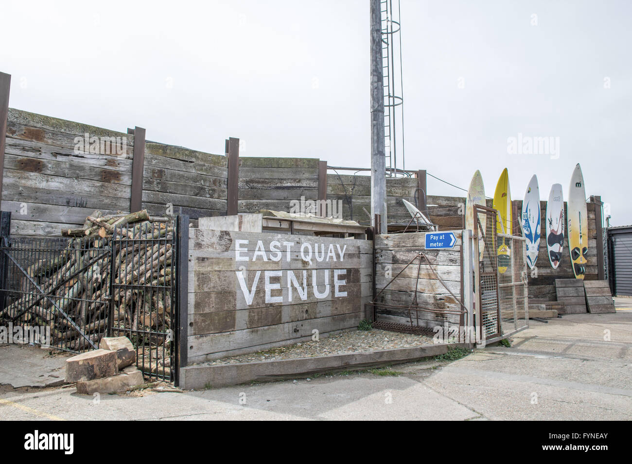 East Quay Venue Whistable harbor Stock Photo