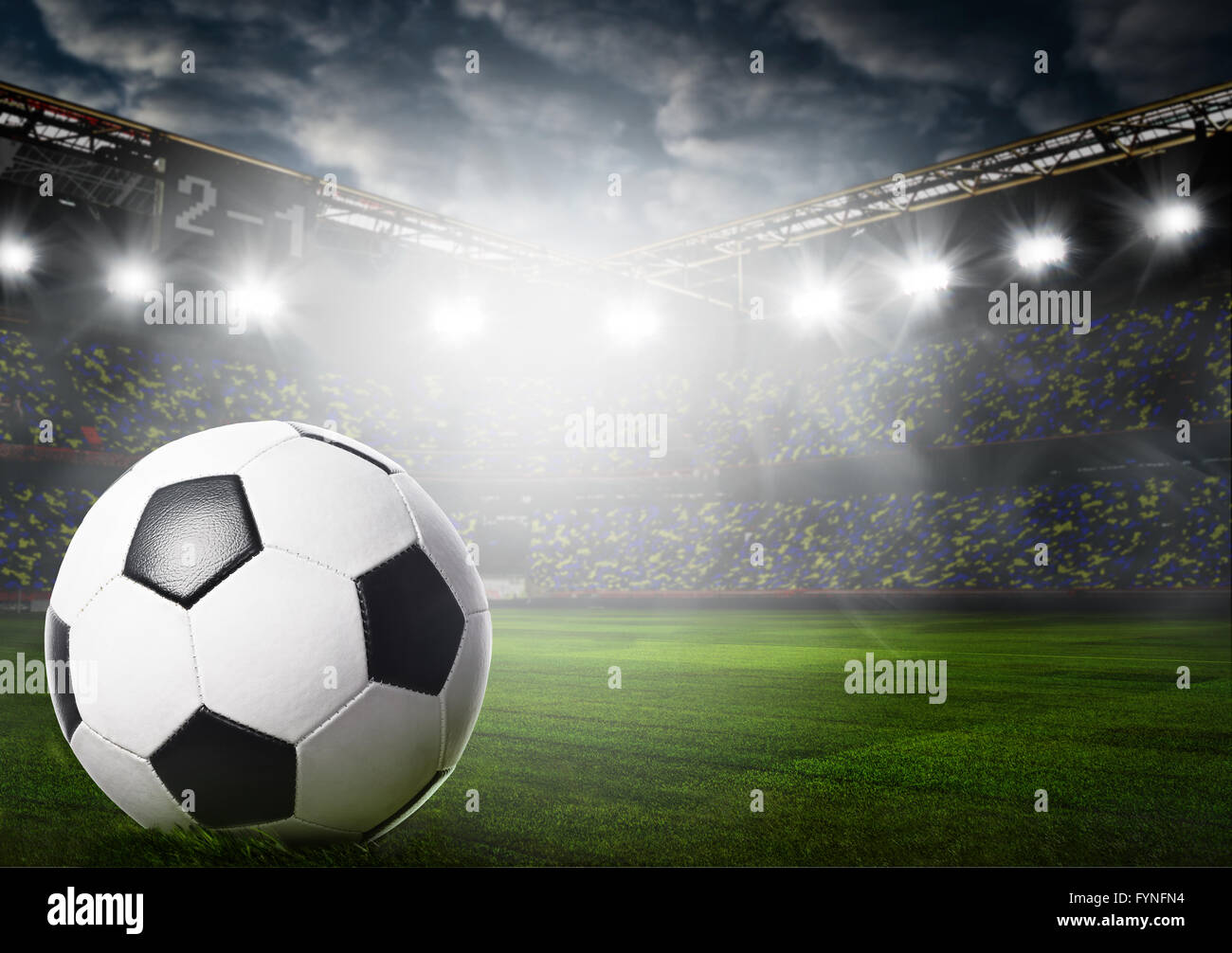 ball on stadium Stock Photo Alamy