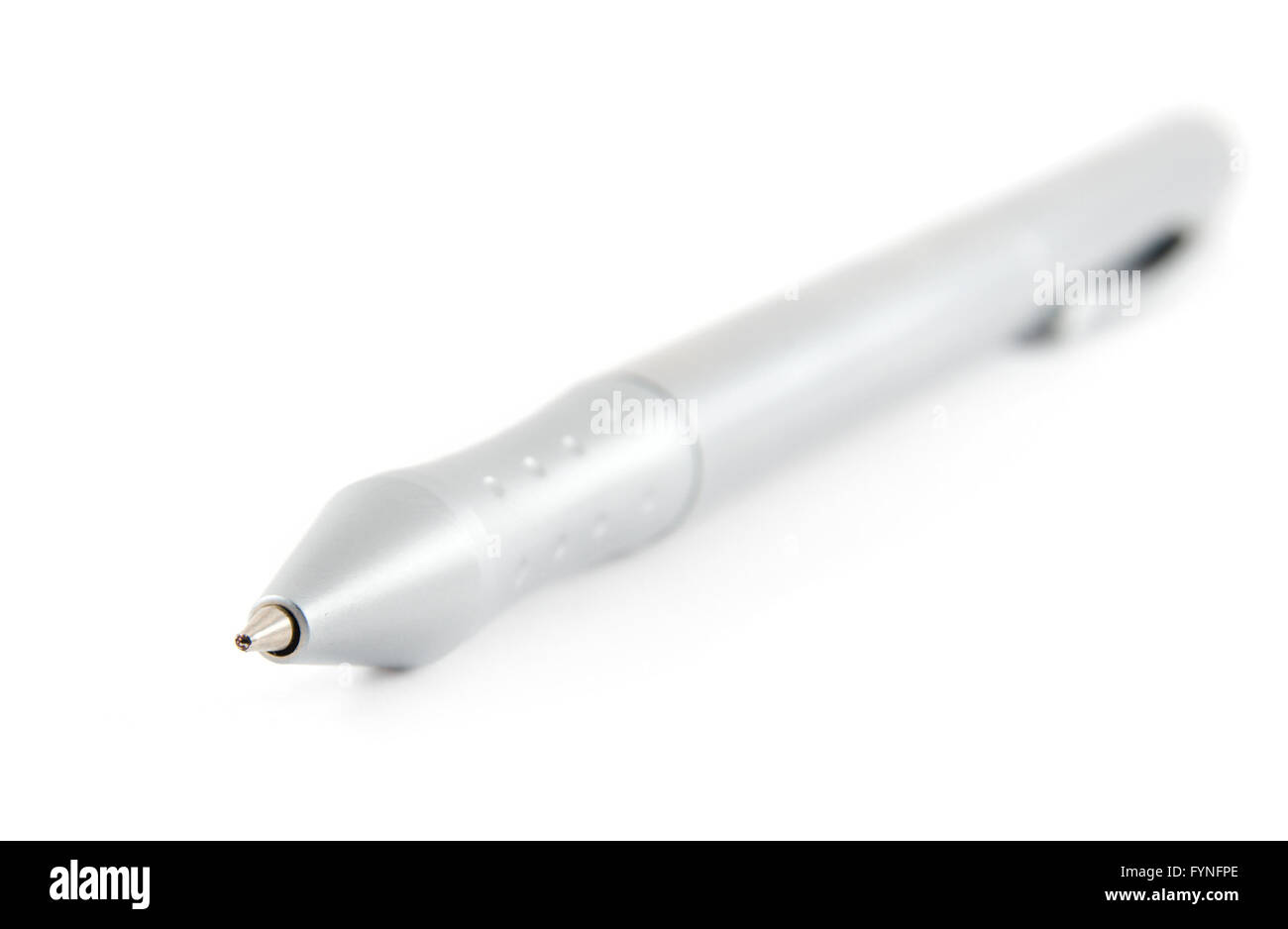 metallic ballpoint pen isolated on white Stock Photo - Alamy