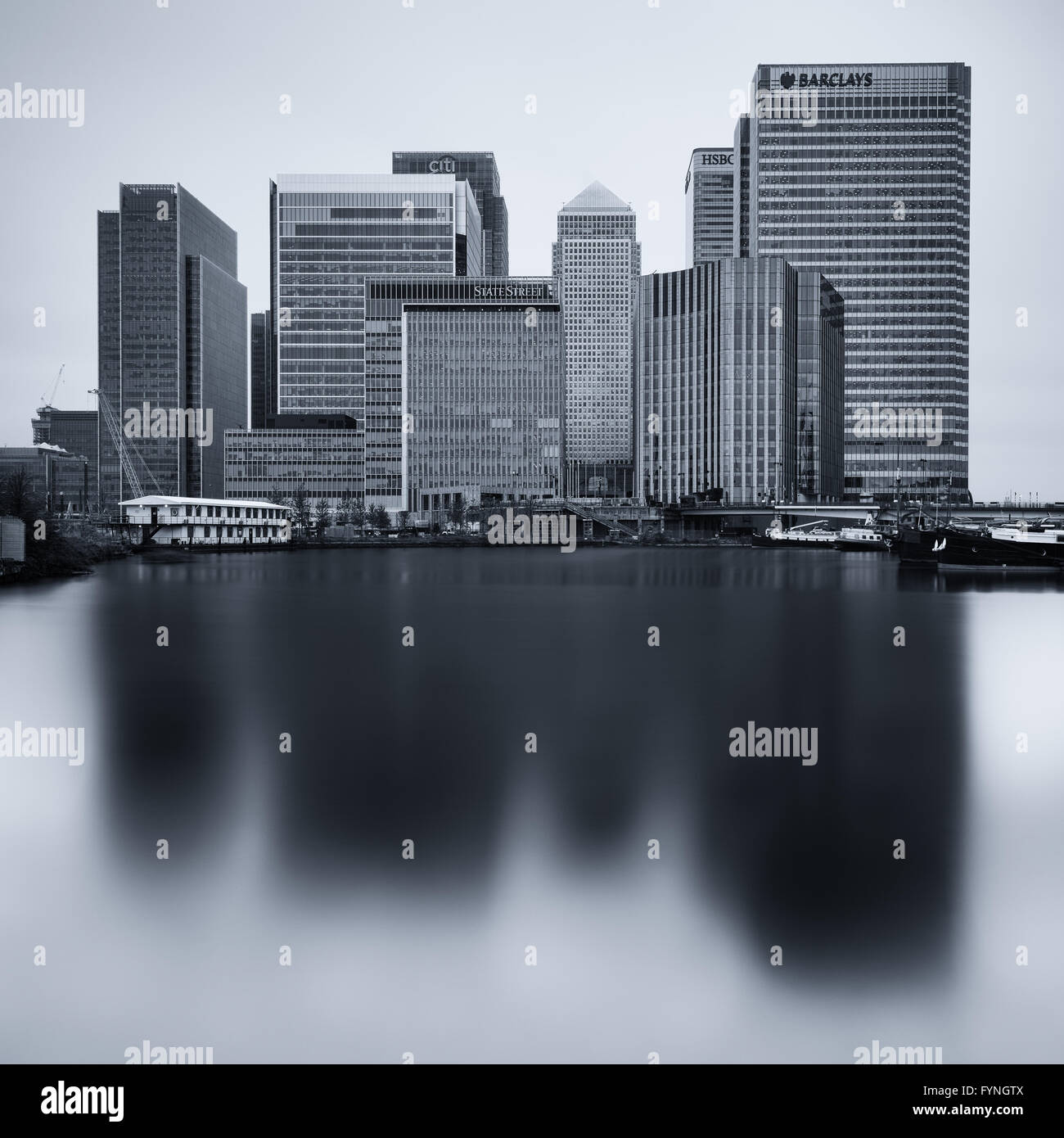 Office buildings in Canary Wharf, London, United Kingdom Stock Photo ...
