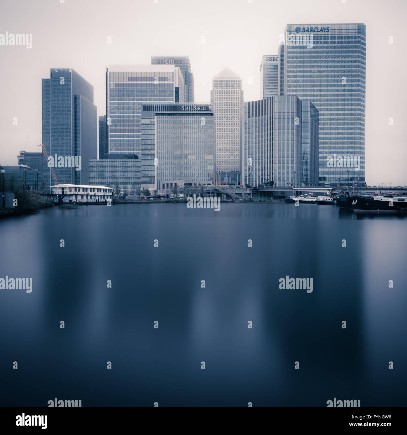 Office buildings in Canary Wharf, London, United Kingdom Stock Photo ...
