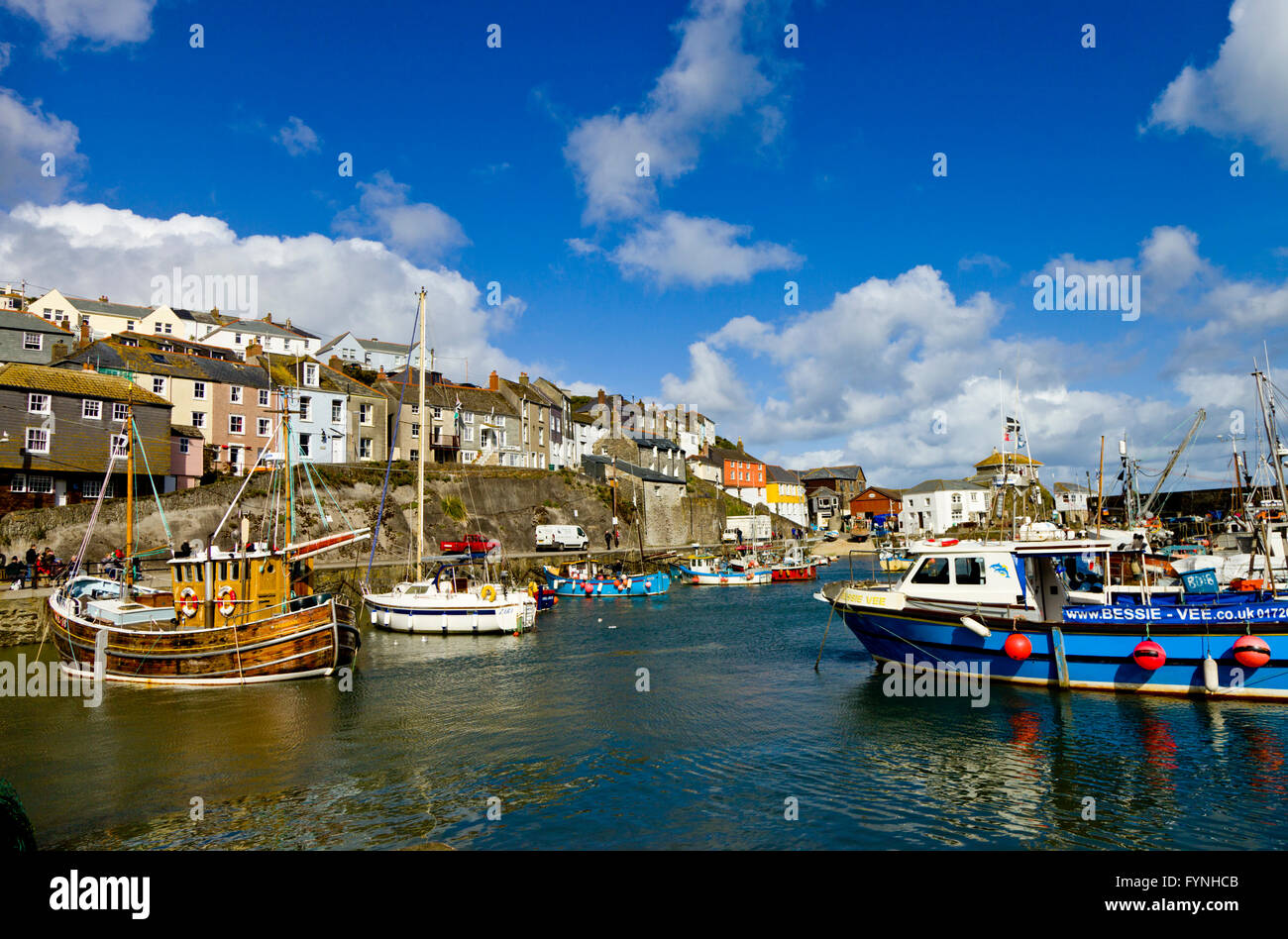 The harbour at Mevagissey in Cornwall, England UK Stock Photo