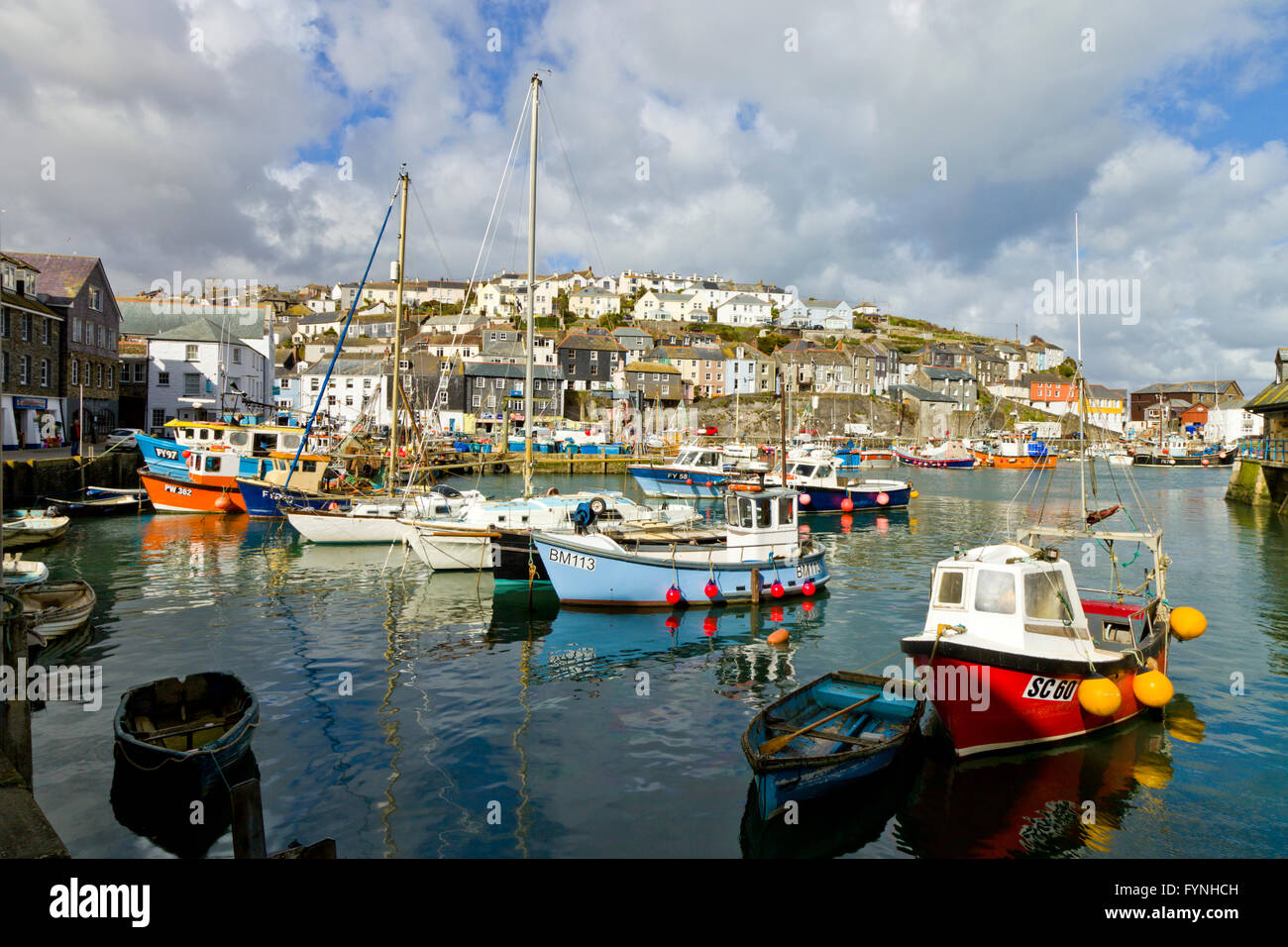 The harbour at Mevagissey in Cornwall, England UK Stock Photo