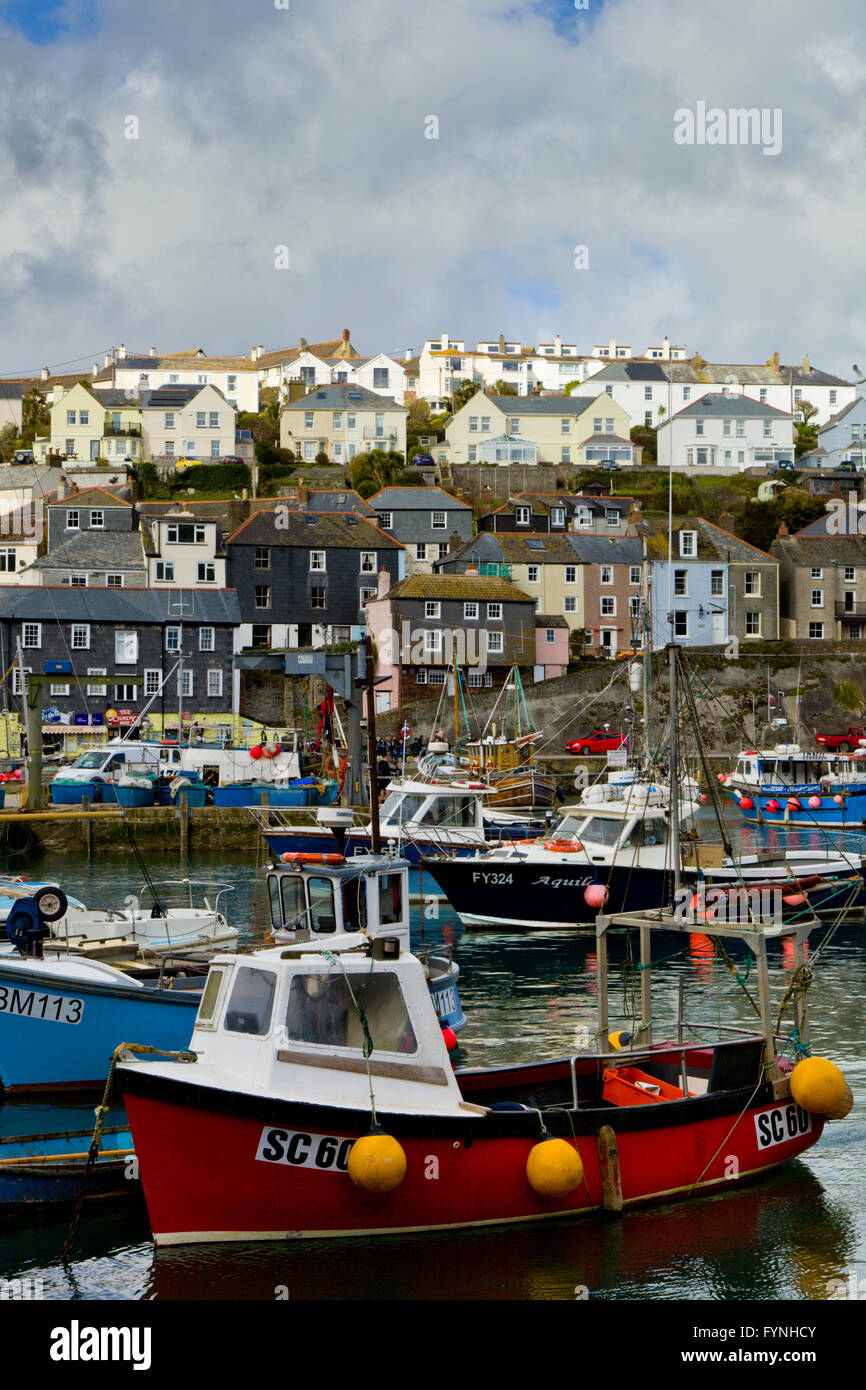 The harbour at Mevagissey in Cornwall, England UK Stock Photo