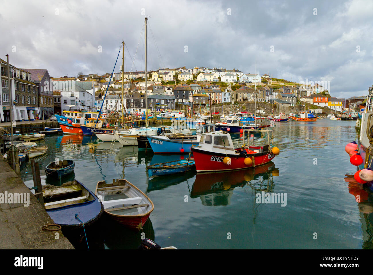 The harbour at Mevagissey in Cornwall, England UK Stock Photo