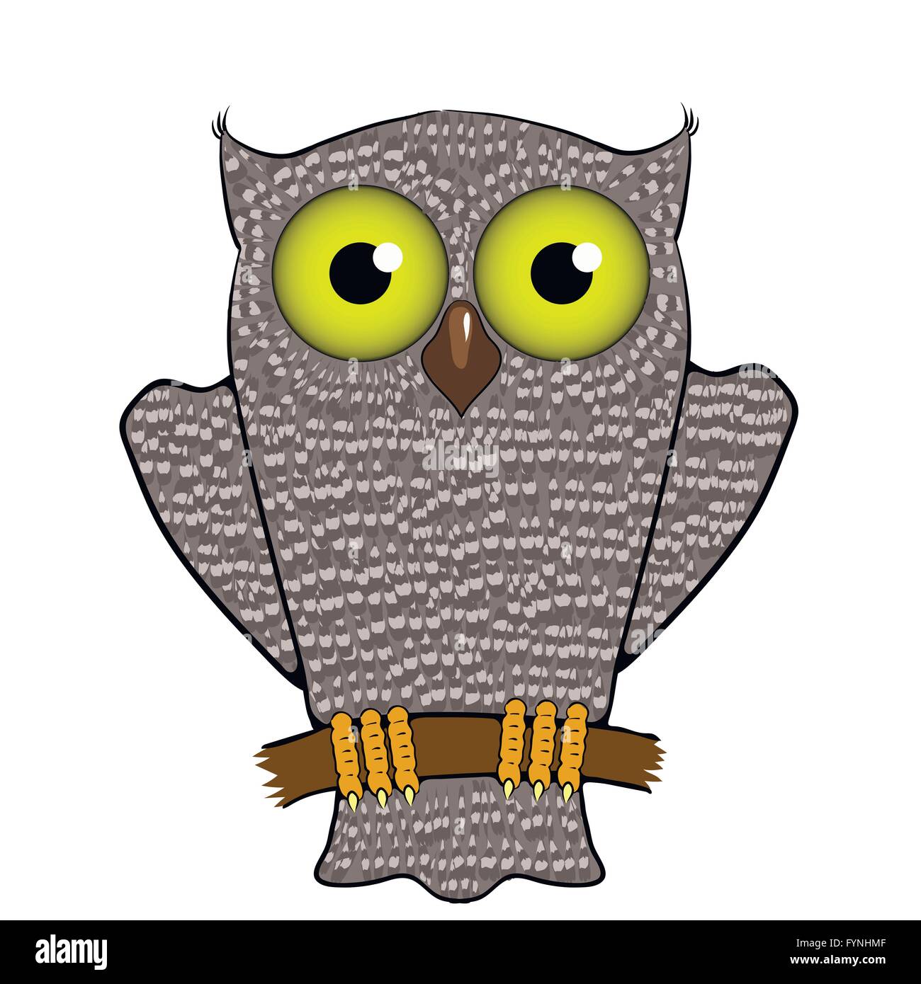 Cartoon Owl Isolated on White Background Stock Vector Image & Art - Alamy