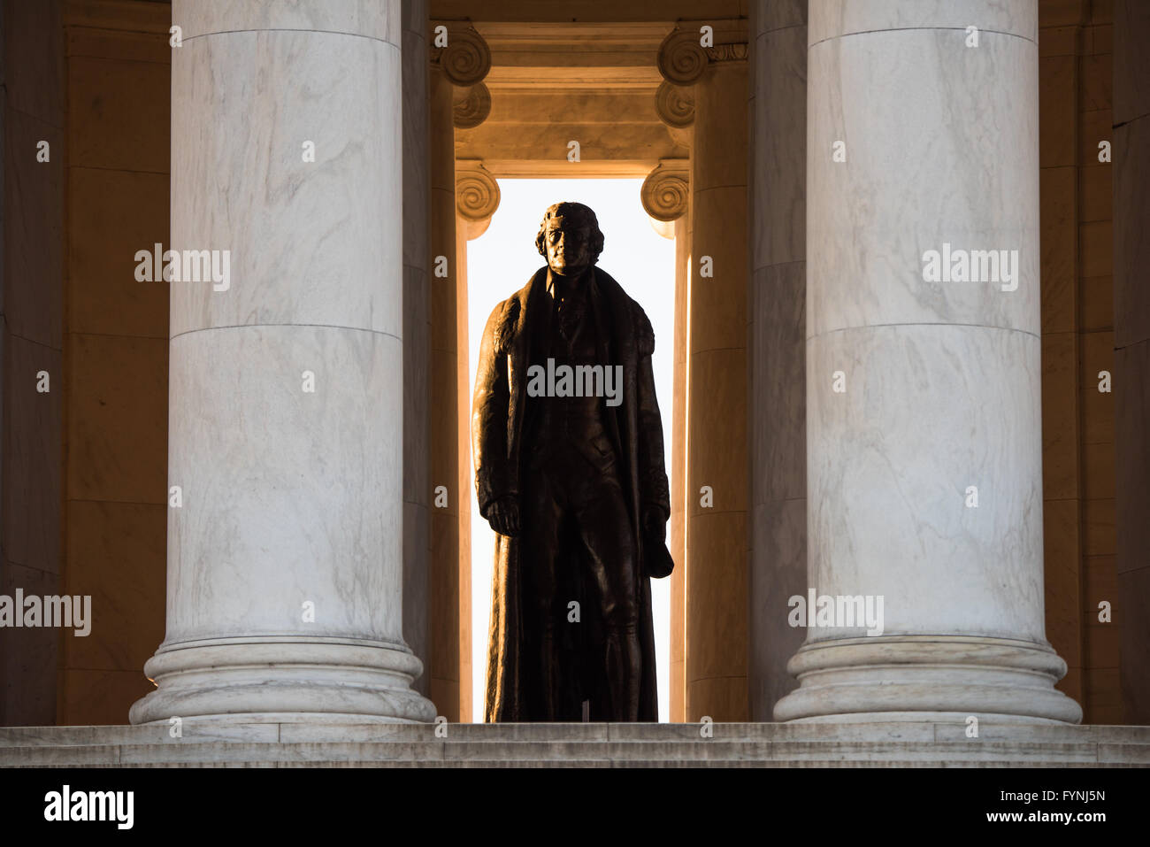 Washington dc usa the statue of founding father thomas jefferson